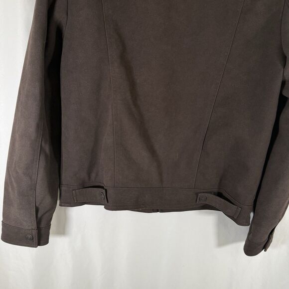 Levis Jacket Women's Medium Brown Pockets Zip Snap Red Tab Long Sleeve - Picture 12 of 12